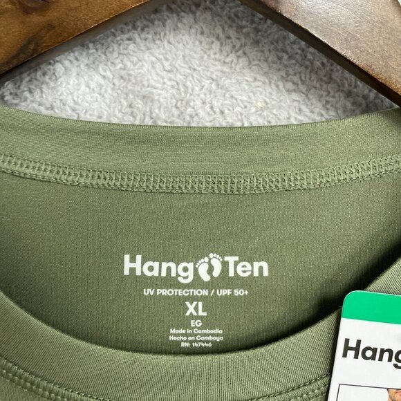 NEW Hang Ten Men's XL UV Protection Long Sleeve Shirt Green - Picture 6 of 9